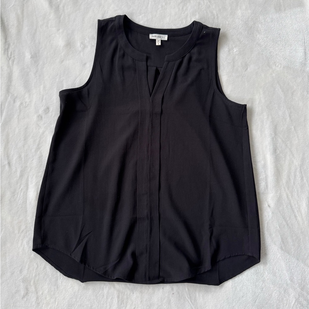 Faith and Joy Black Tank Top